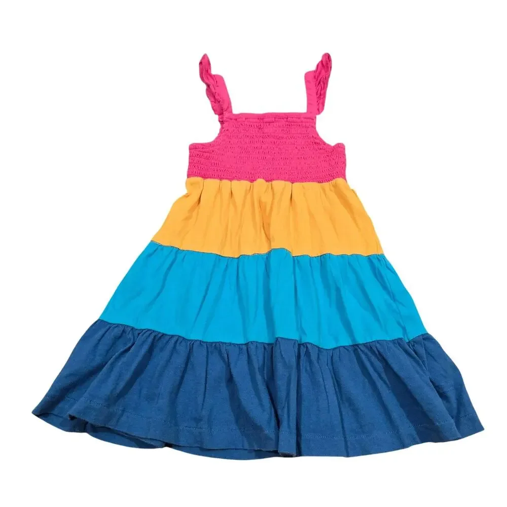 Toddler Girl's Tucker + Tate Colorful Striped Smock Top Tank Dress | Size 3